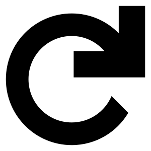 reset logo black